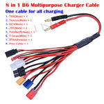 8 in 1 Lipo Battery Multi Charging Plug Convert Cable Line RC Quadcopter Car Drones Spare Parts for IMAX B6 Balance Charger
