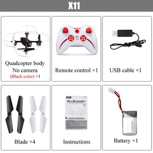 Original SYMA X11 Quadcopter RC Dron 2.4G 4CH 6 Axis Gyro Mini Drone Remote Control Helicopter with Flash Lights Flying 5-8mins