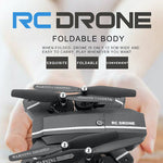 Elfie Drone MiNi Foldable Selfie Drone with HD Camera Drones WiFi FPV Quadcopter RC Helicopter One Key Return Dron Vs E56 H47 X5