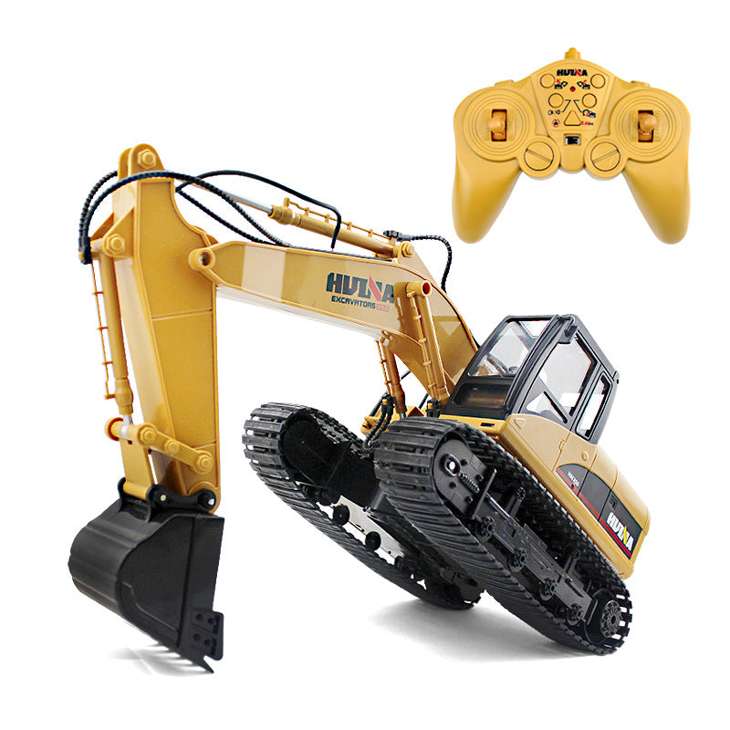 HuiNa Toys 1350 15 Channel 2.4G 1/12 RC Excavator Charging 1:12 RC Car With Battery RTG