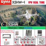 SYMA X5HW FPV RC Quadcopter Drone with WIFI Camera 2.4G 6-Axis RC Helicopter VS Syma X5SW Upgrade with 5 battery + 5in1 Cable