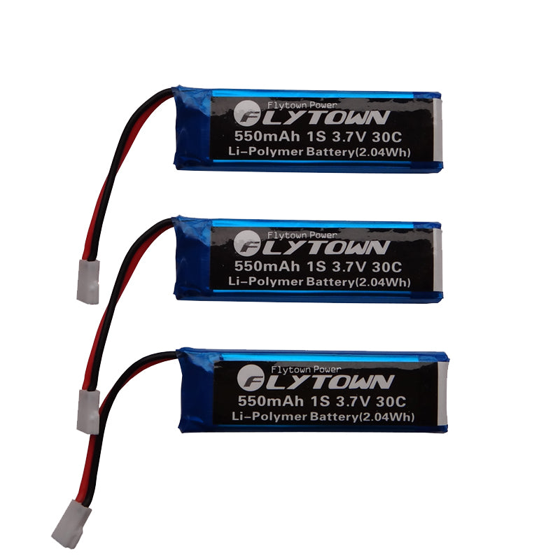 3X Flytown 550mah 3.7V 30C Lipo battery For JJRC H37 Eachine E50 SYMA X5HC X5HW GoolRC T37 Wltoys V930 V977 V988 RC Drone Parts