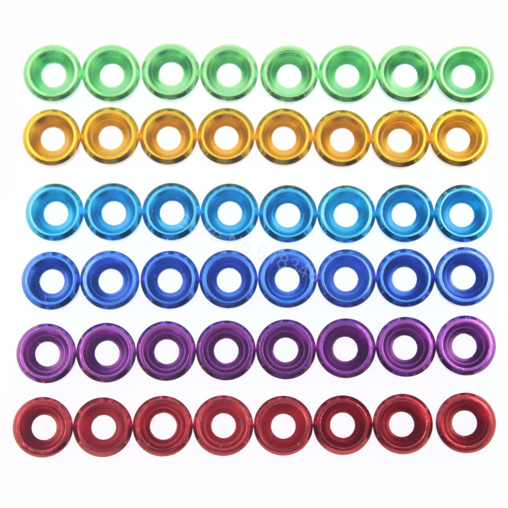 80PCS/Lot Aluminum M3 Countersunk Washer Flat Head Screws Bolts For RC Car Quadcopter Parts Drone Multirotors CNC